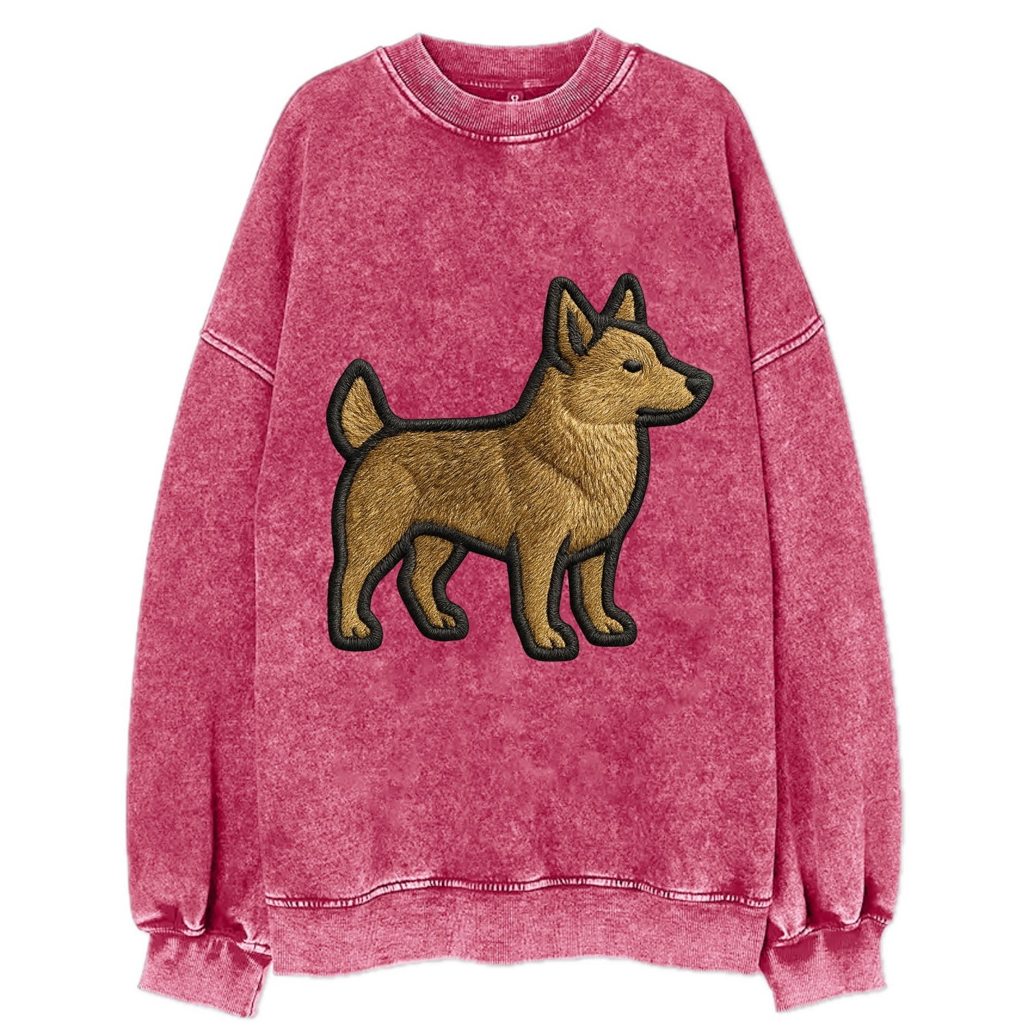Swedish Vallhund - Contemporary Viking d - Vintage Sweatshirt - Pink