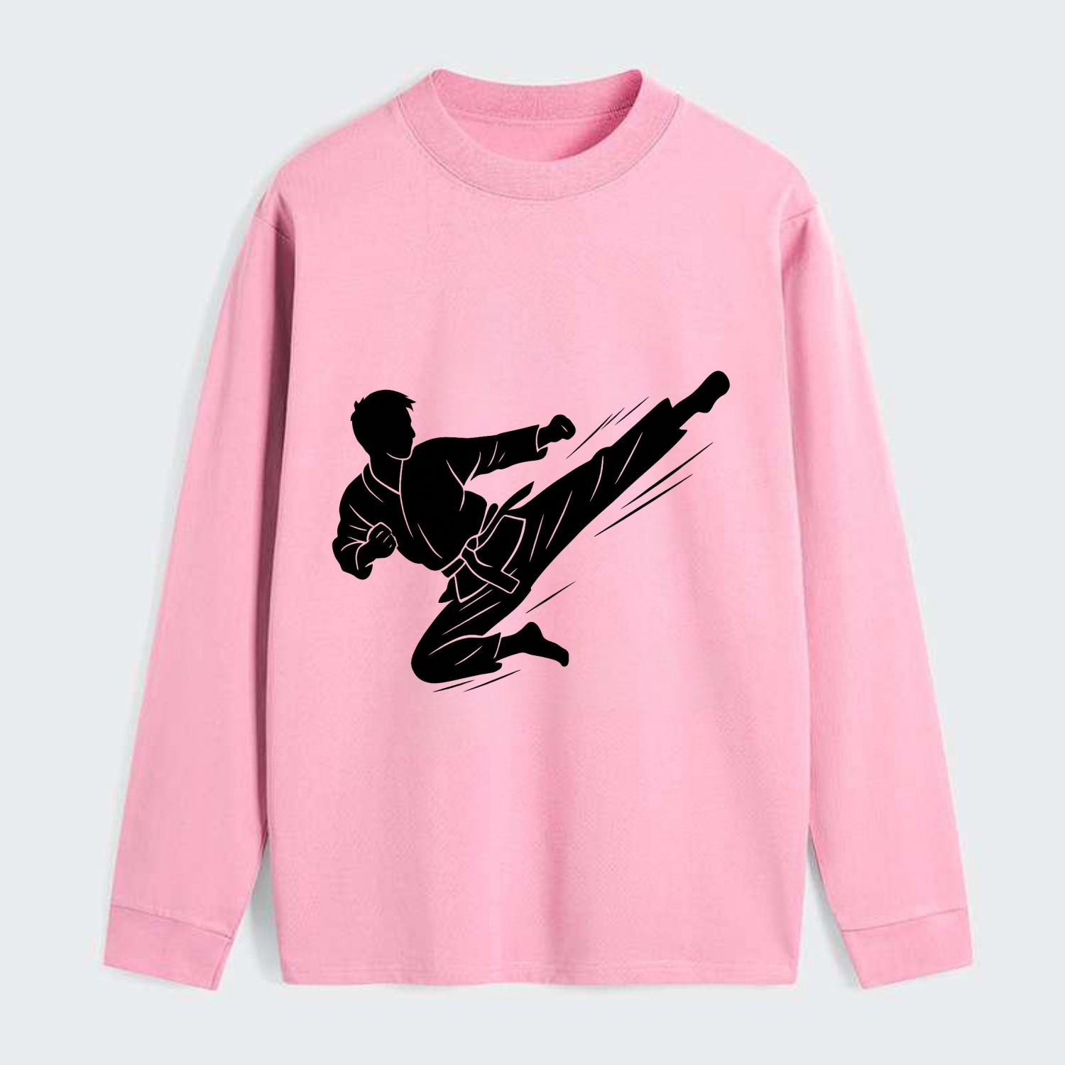 Korean taekwondo flying kick - Classic Long Sleeve Shirt - Pink