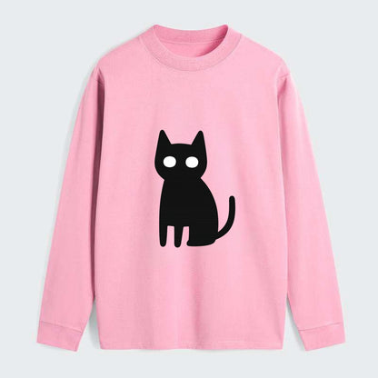 YOU MUST EMBRACE THE VOID | Black cat st - Classic Long Sleeve Shirt - Pink