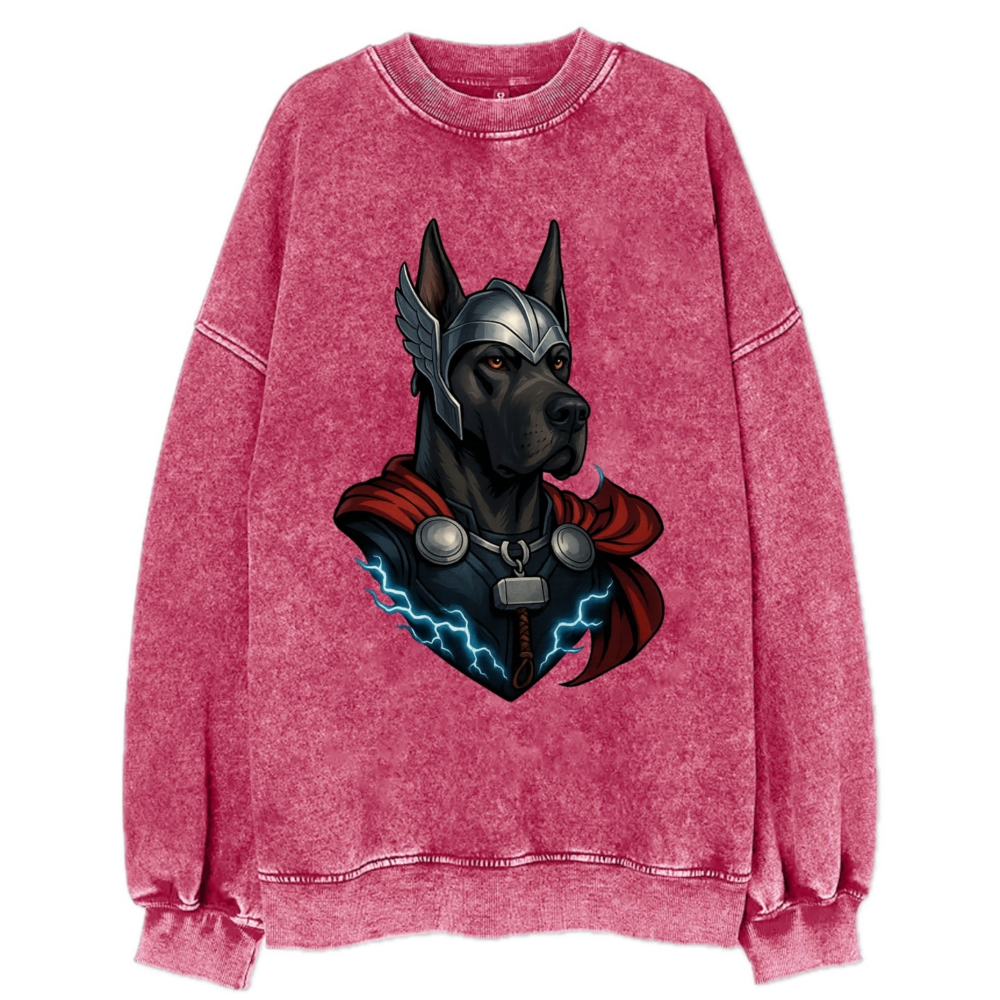 Great Dane Thor  - Vintage Sweatshirt - Pink