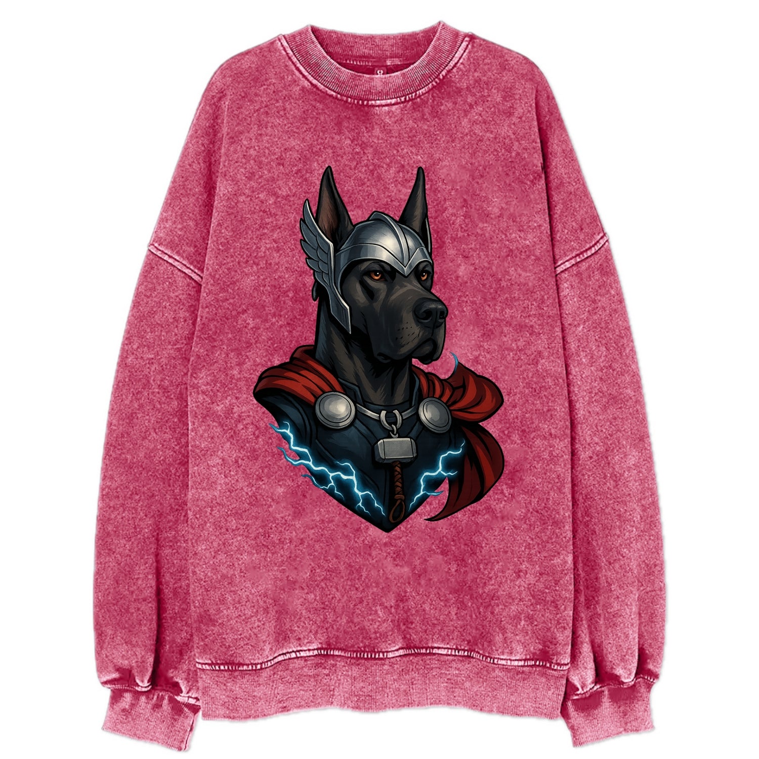 Great Dane Thor  - Vintage Sweatshirt - Pink