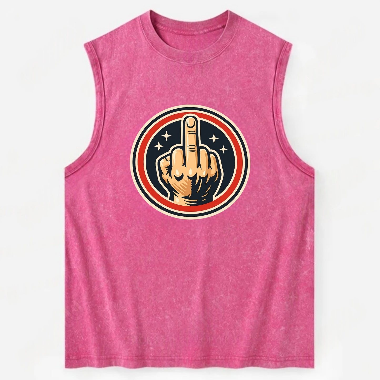 Defiant Spirit Emblem - Vintage Washed Tank - Pink
