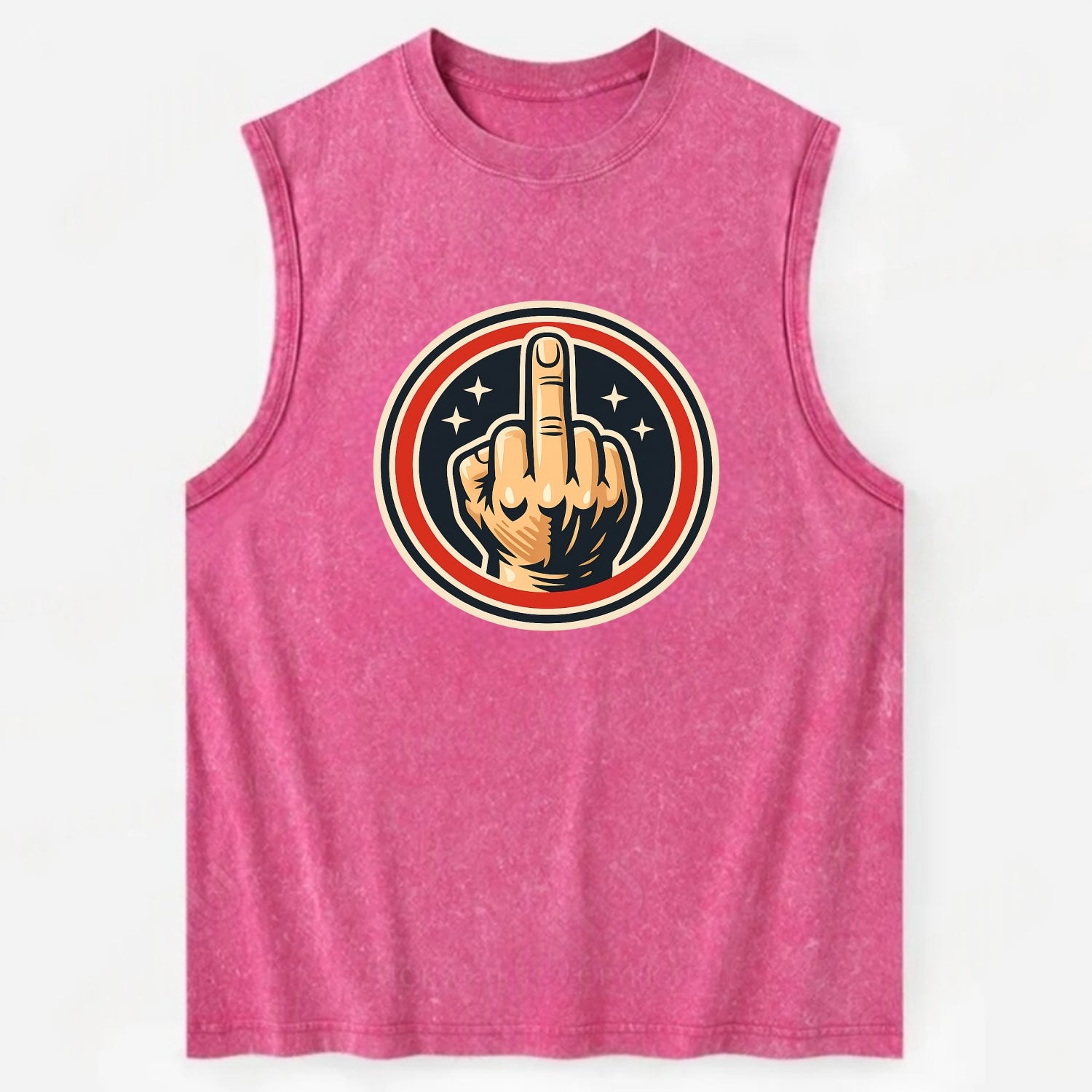 Defiant Spirit Emblem - Vintage Washed Tank - Pink