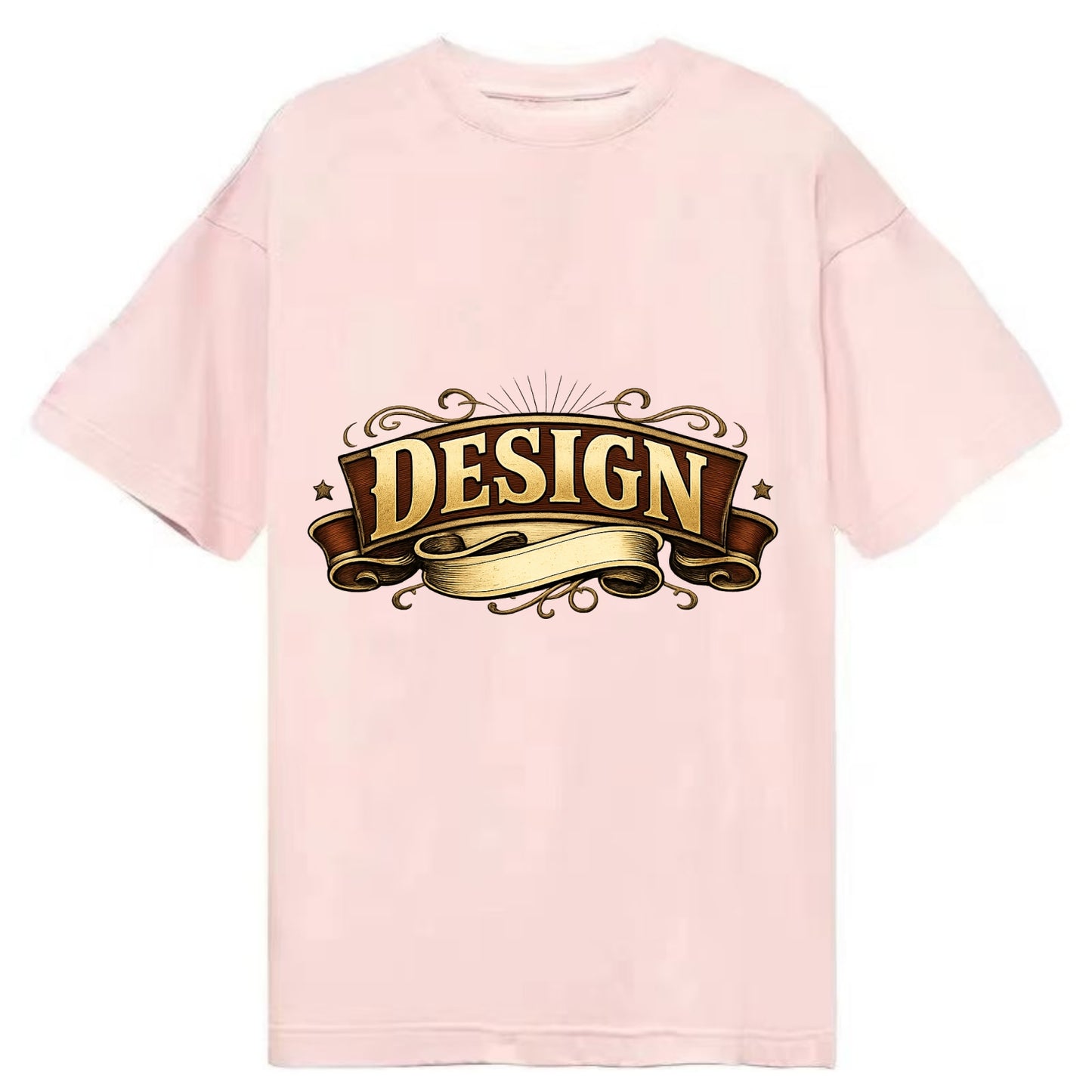 Bold typography design - "DESIGN" - intentional creation, aesthetic planning - Classic T-shirt - Pink