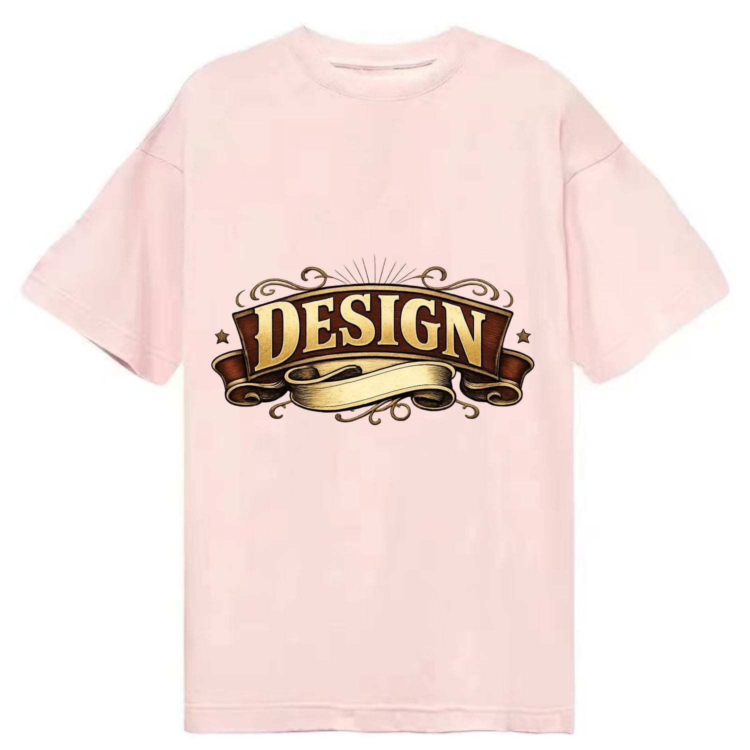 Bold typography design - "DESIGN" - intentional creation, aesthetic planning - Classic T-shirt - Pink