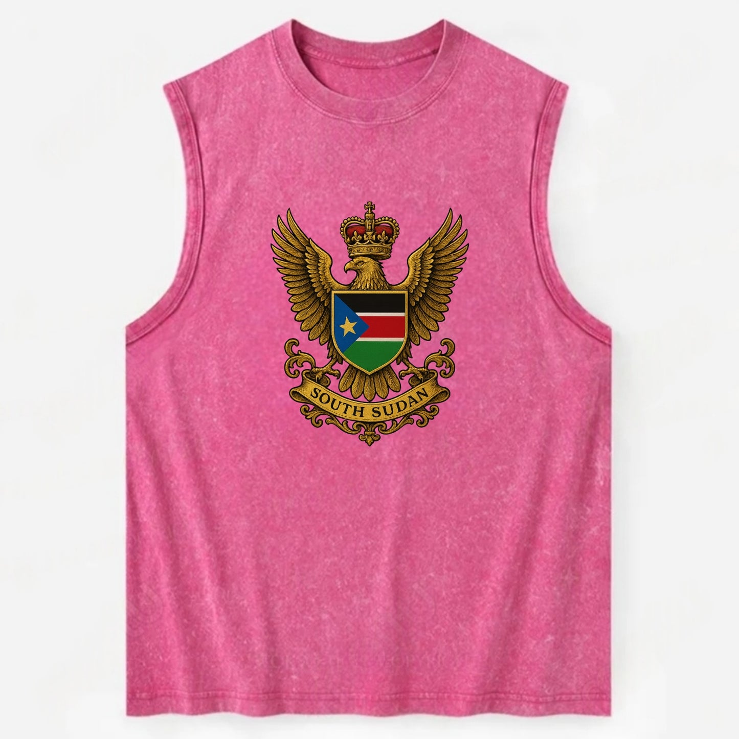 South Sudan Royal Logo  - Vintage Washed Tank - Pink