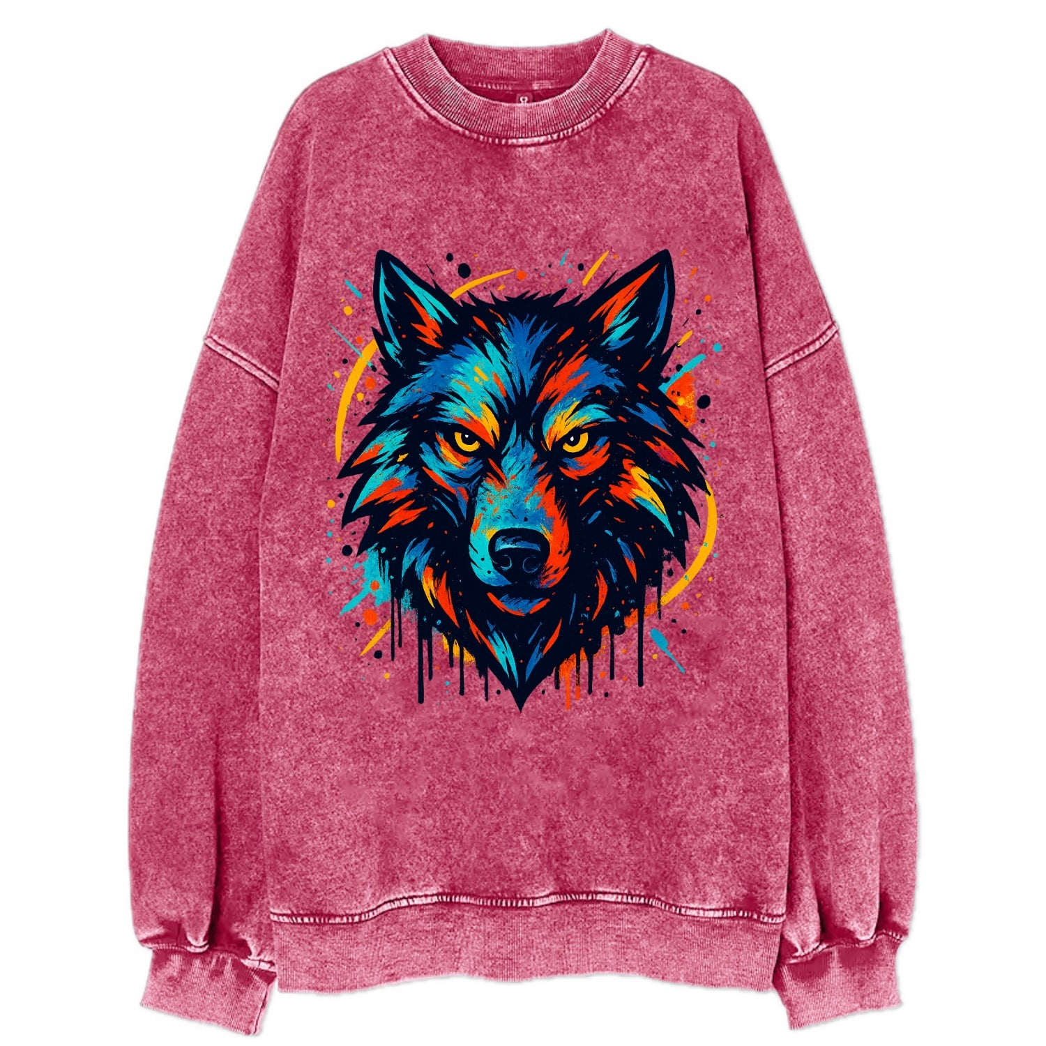 Alpha Wolf Leader  - Vintage Sweatshirt - Pink