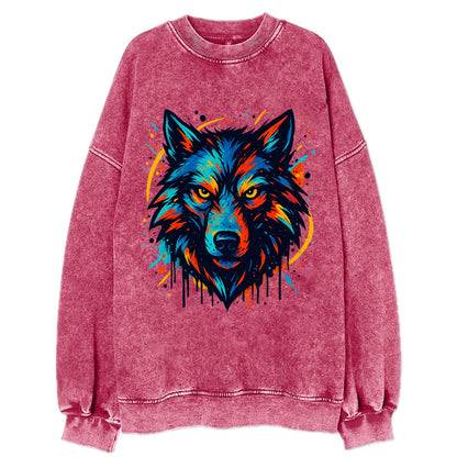 Alpha Wolf Leader  - Vintage Sweatshirt - Pink