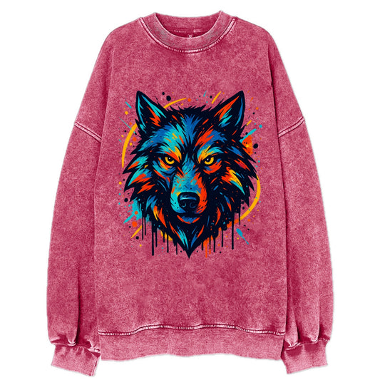 Alpha Wolf Leader  - Vintage Sweatshirt - Pink