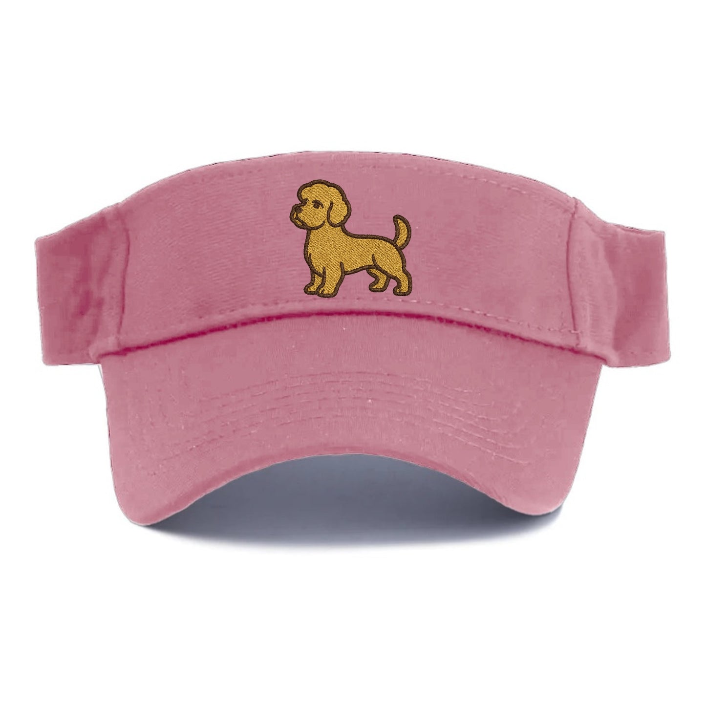 Dandie Dinmont Terrier Mustard Colored Pose Visor - Pink