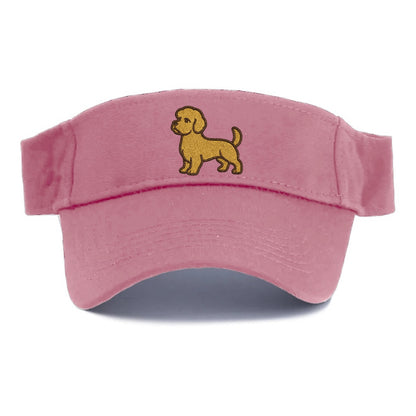 Dandie Dinmont Terrier Mustard Colored Pose Visor - Pink