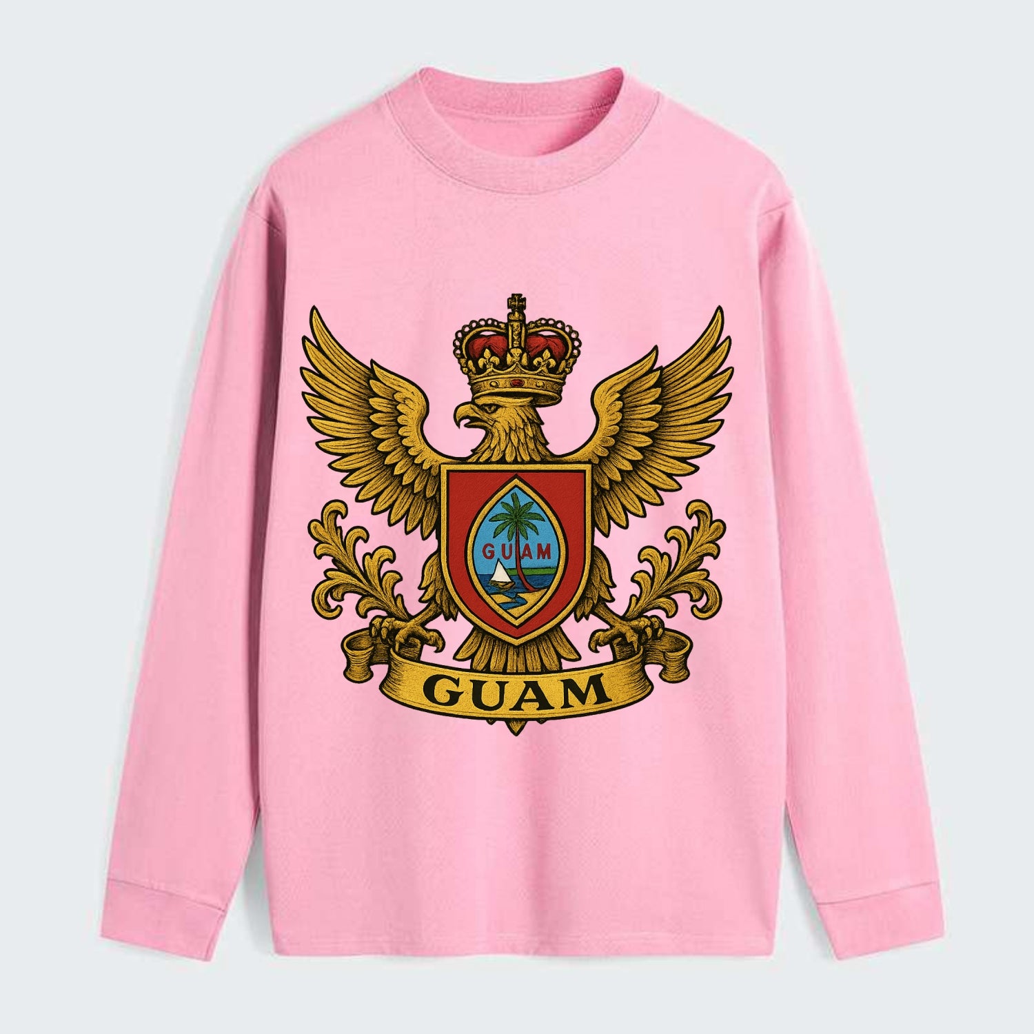 Guam Heritage Badge  - Classic Long Sleeve Shirt - Pink