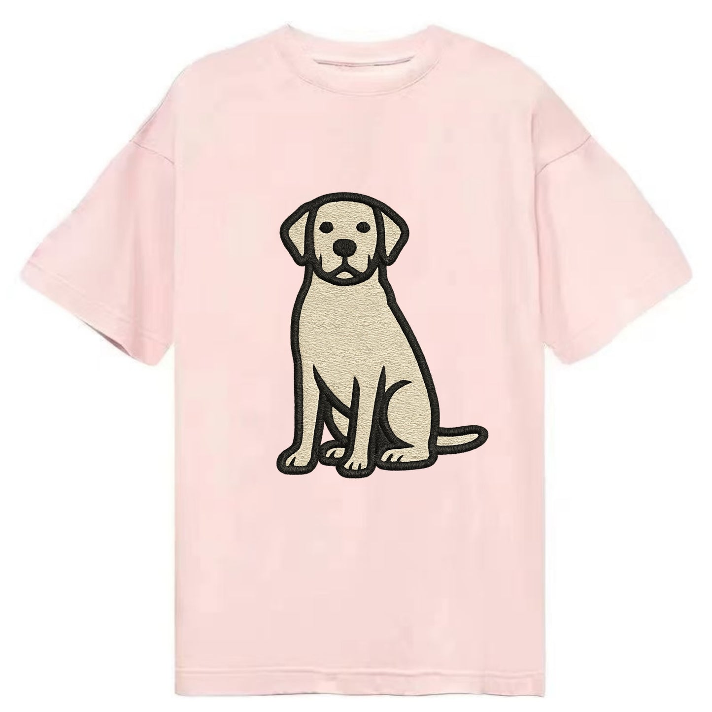 Goldador - Golden Lab mix sitting pose - Classic T-shirt - Pink