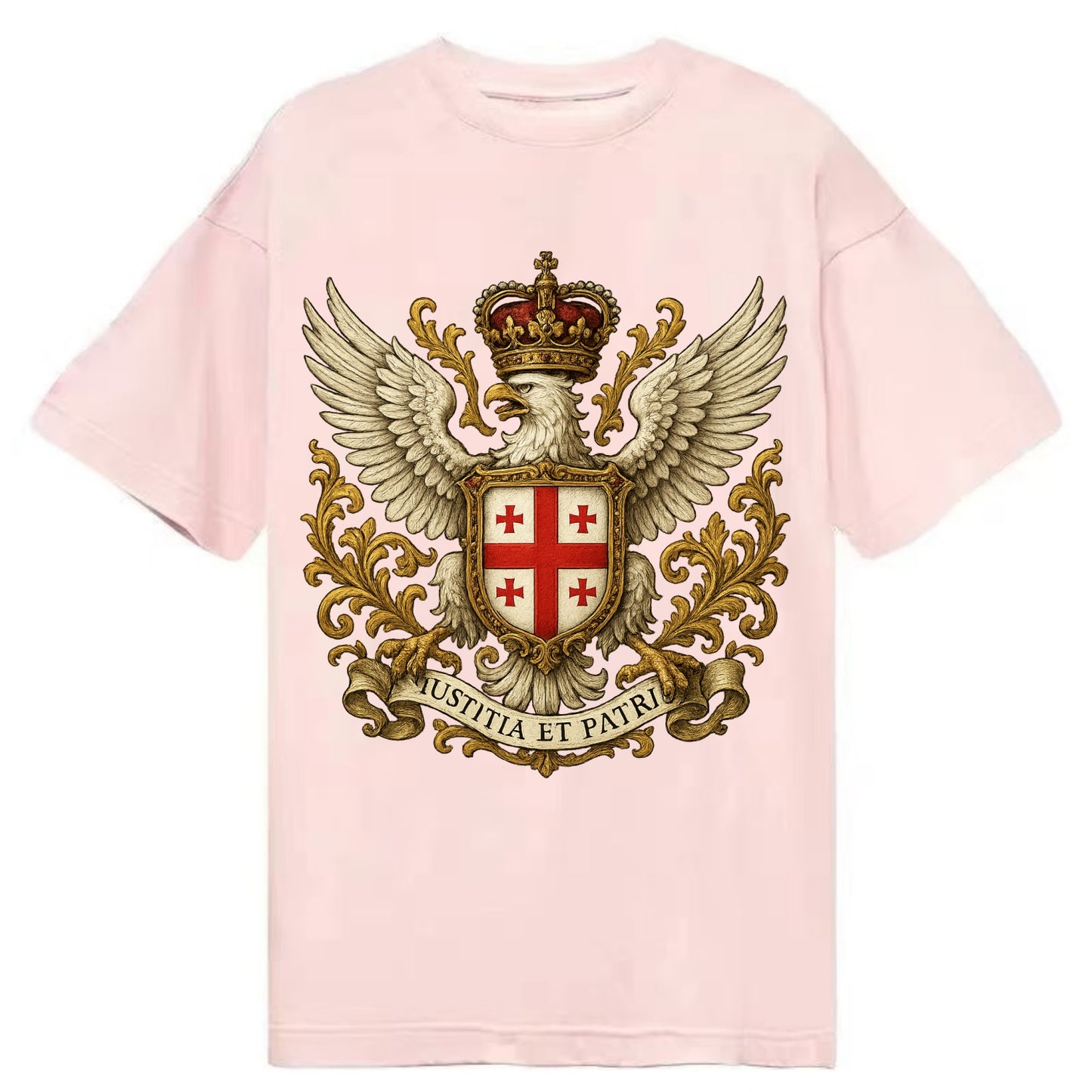 Georgia White Eagle Emblem  - Classic T-shirt - Pink