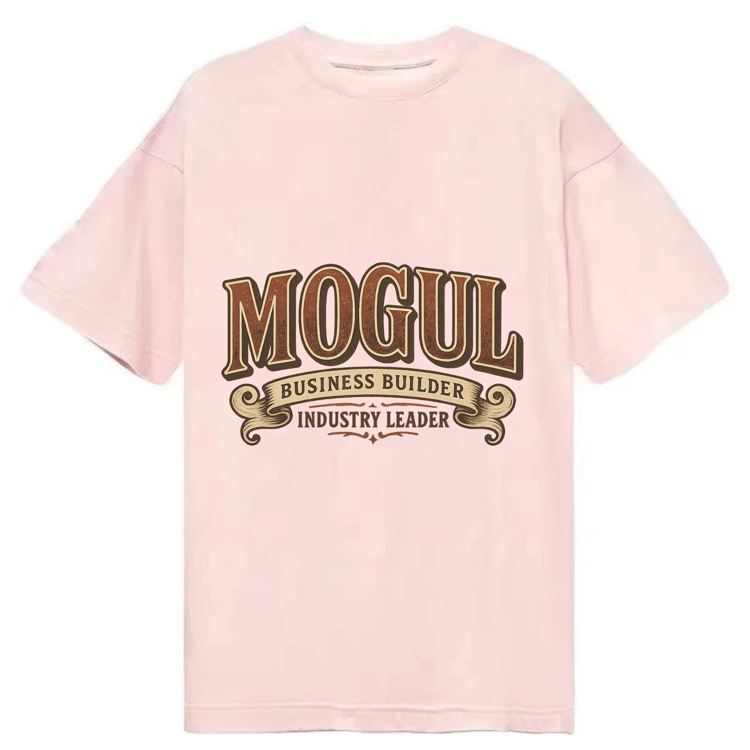 Bold typography design - "MOGUL" - business builder, industry leader - Classic T-shirt - Pink