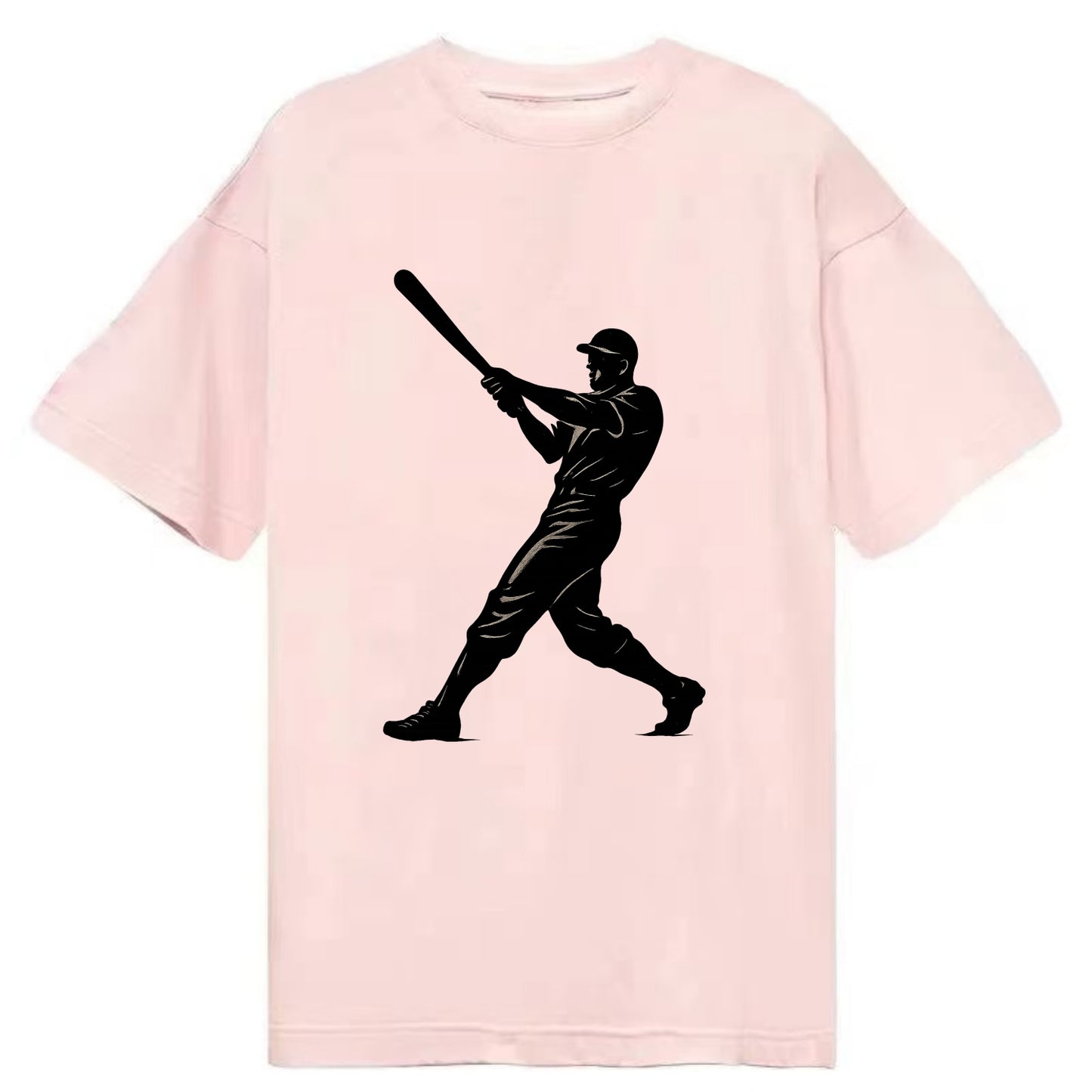 Baseball batter in full swing - Classic T-shirt - Pink