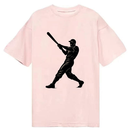 Baseball batter in full swing - Classic T-shirt - Pink