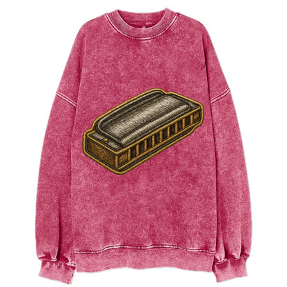Harmonica  - Vintage Sweatshirt - Pink