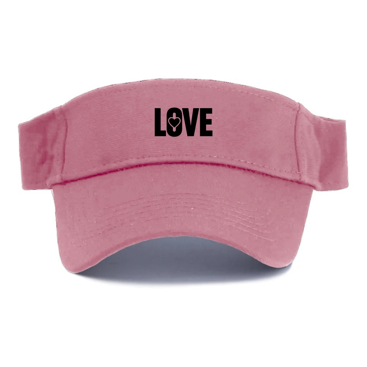 Bold typography design - "LOVE" - universal connection, heart centered - Visor - Pink