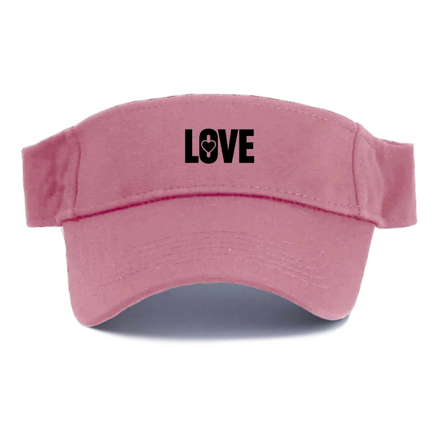 Bold typography design - "LOVE" - universal connection, heart centered - Visor - Pink