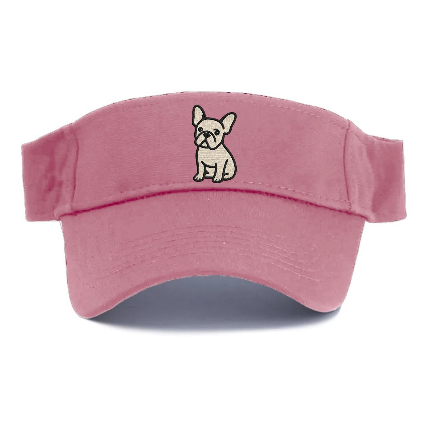 French Bulldog - Head tilt one ear up - Visor - Pink