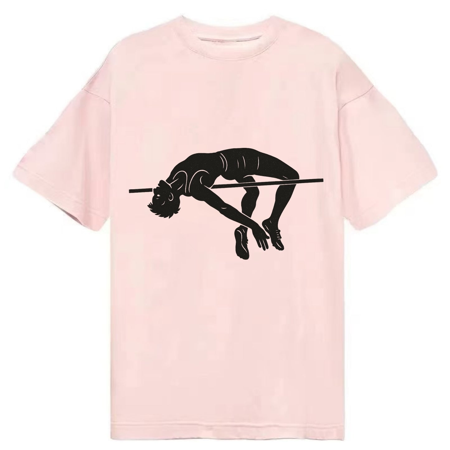 High jumper arching over bar - Classic T-shirt - Pink