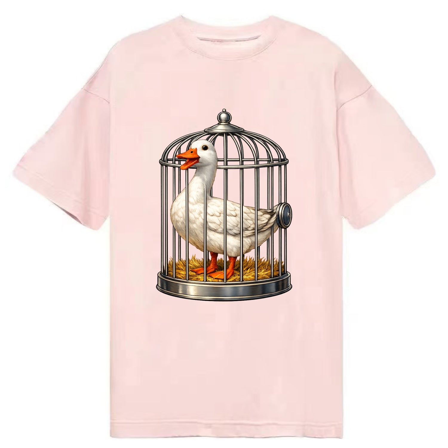 Duck In Cage - Classic T-shirt - Pink