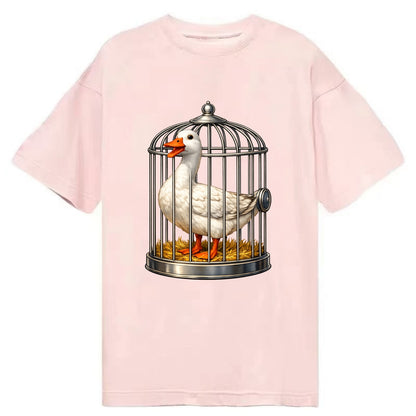 Duck In Cage - Classic T-shirt - Pink