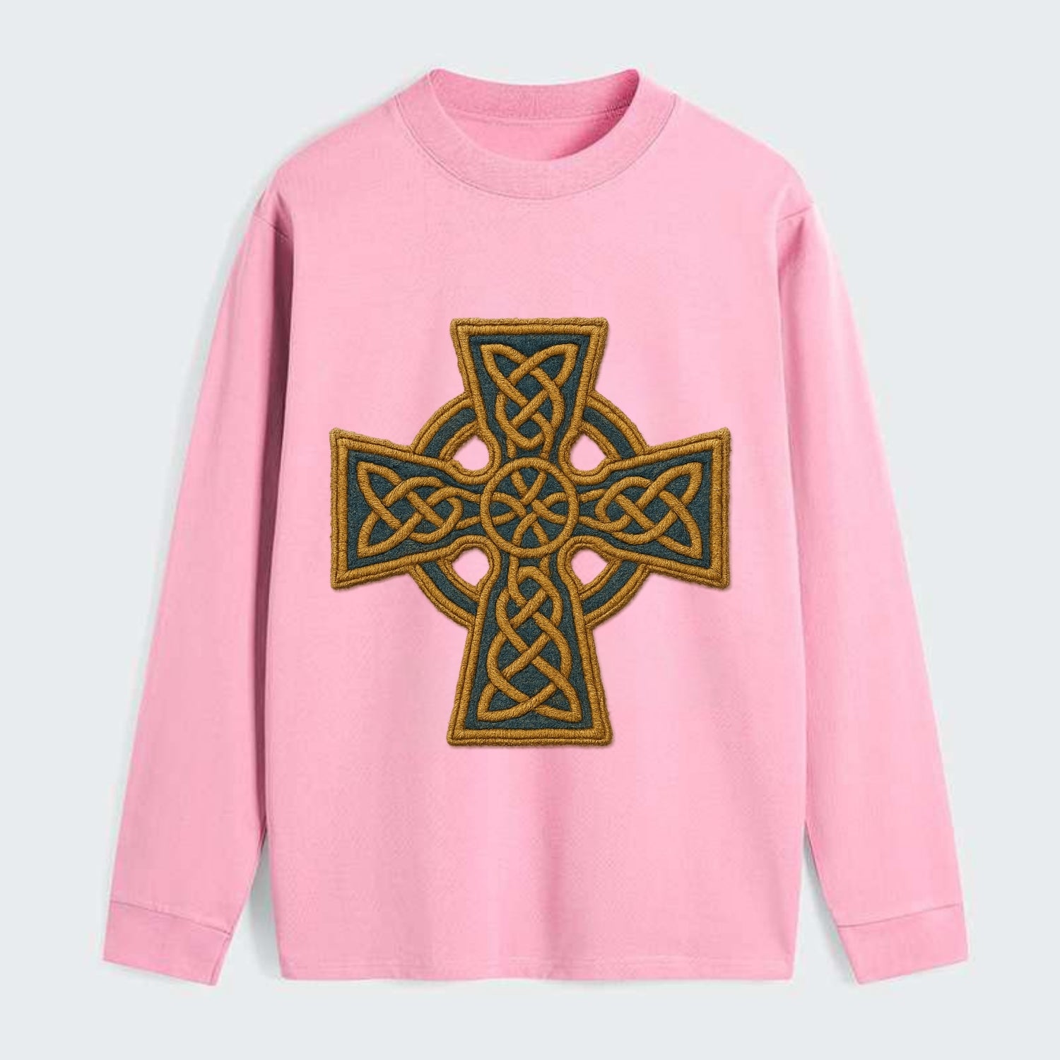 Book Of Kells Cross - Classic Long Sleeve Shirt - Pink