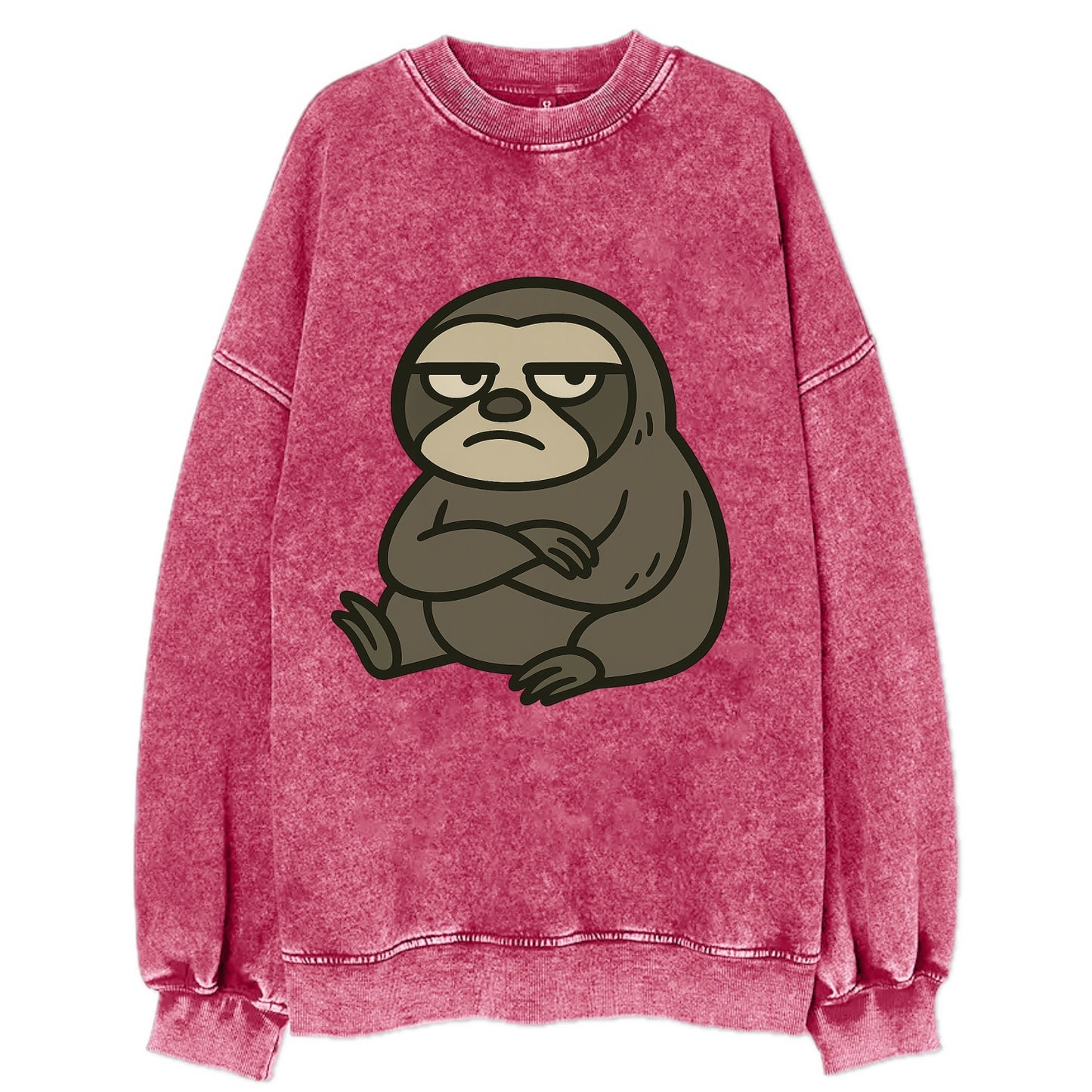 The Sloth Judging Silently - Vintage Sweatshirt - Pink