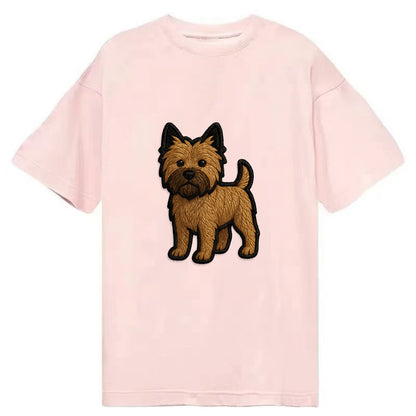 Cairn Terrier - Modern shaggy design wit - Classic T-shirt - Pink