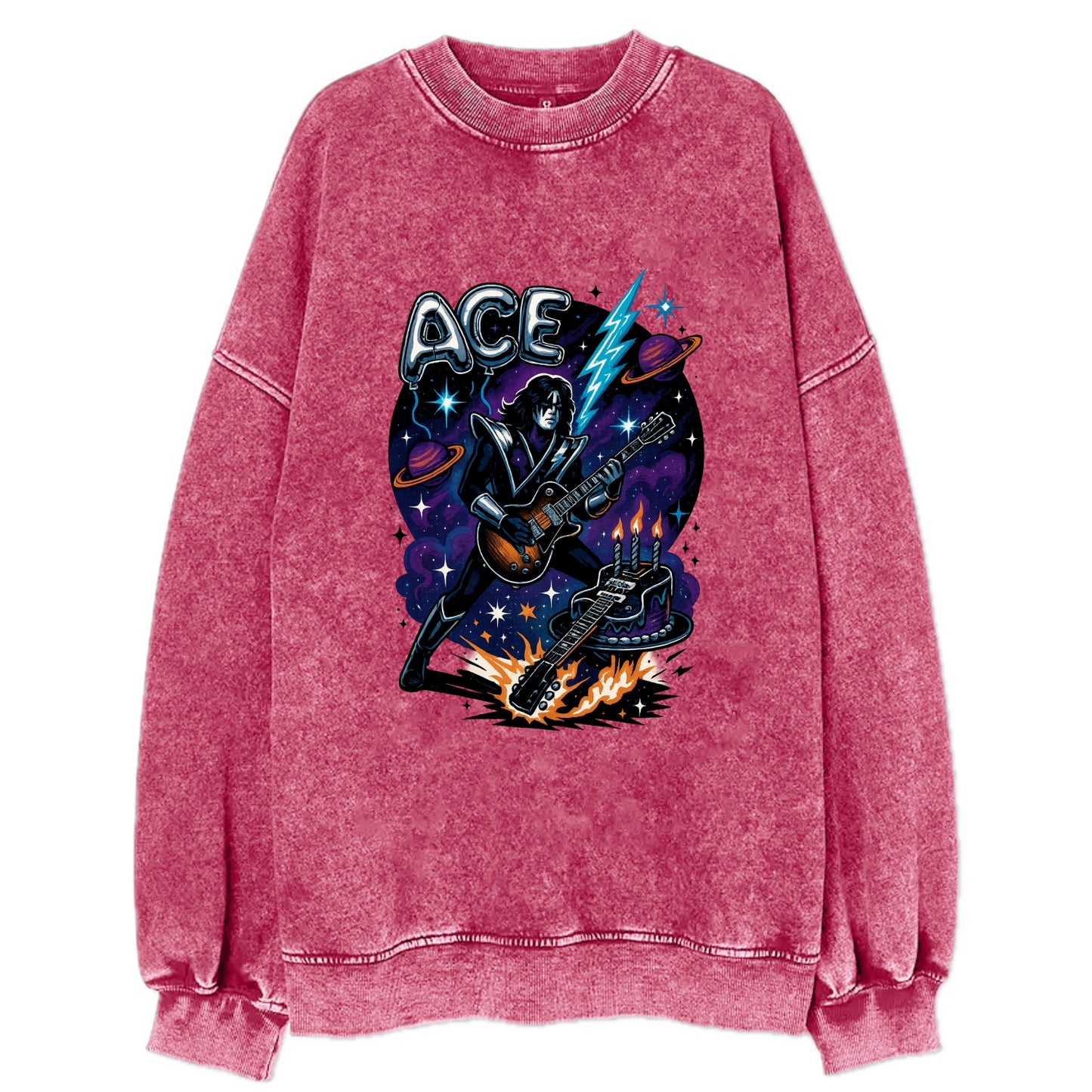 Ace Birthday Celebration - Vintage Sweatshirt - Pink