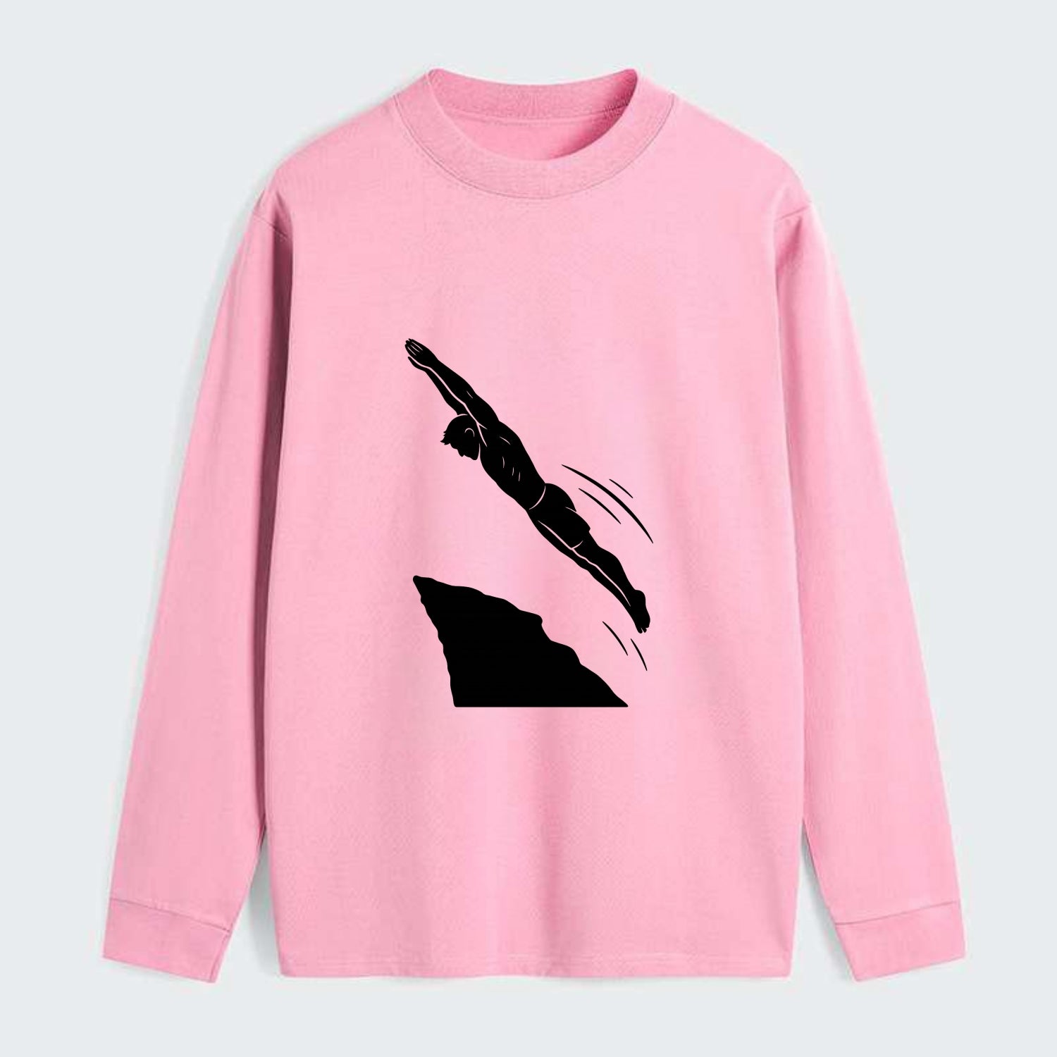 Cliff diver perfect form - Classic Long Sleeve Shirt - Pink