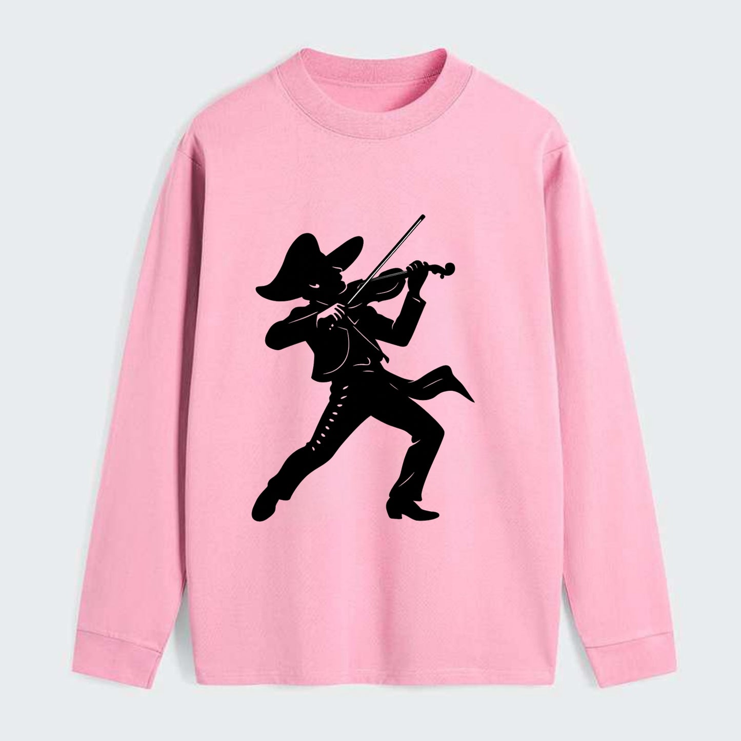 Mariachi violinist passionate performance - Classic Long Sleeve Shirt - Pink