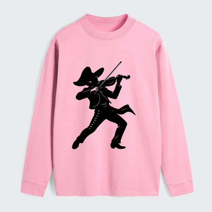 Mariachi violinist passionate performance - Classic Long Sleeve Shirt - Pink
