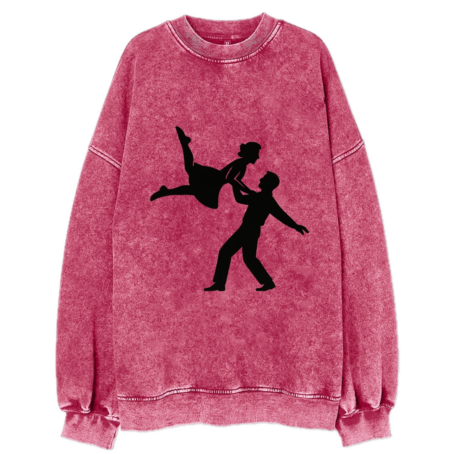 Swing dancers aerial lift - Vintage Sweatshirt - Pink