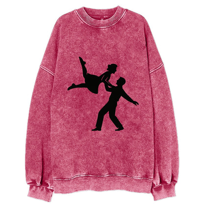 Swing dancers aerial lift - Vintage Sweatshirt - Pink