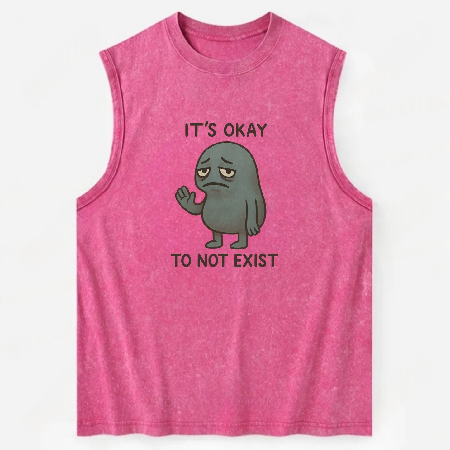 SUBTITLES ARE BEHIND | Text running to catch up - Vintage Washed Tank - Pink