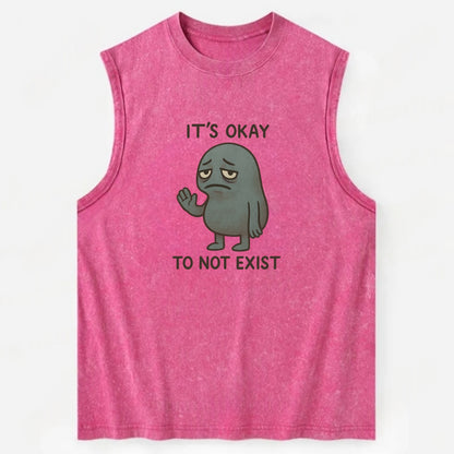 SUBTITLES ARE BEHIND | Text running to catch up - Vintage Washed Tank - Pink