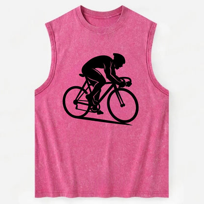 Sprint cyclist racing stance - Vintage Washed Tank - Pink