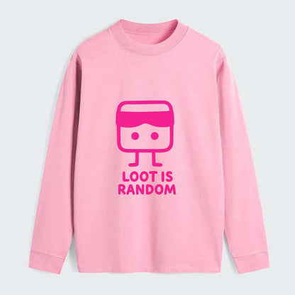 LOOT IS RANDOM | Dice wearing blindfold - Classic Long Sleeve Shirt - Pink
