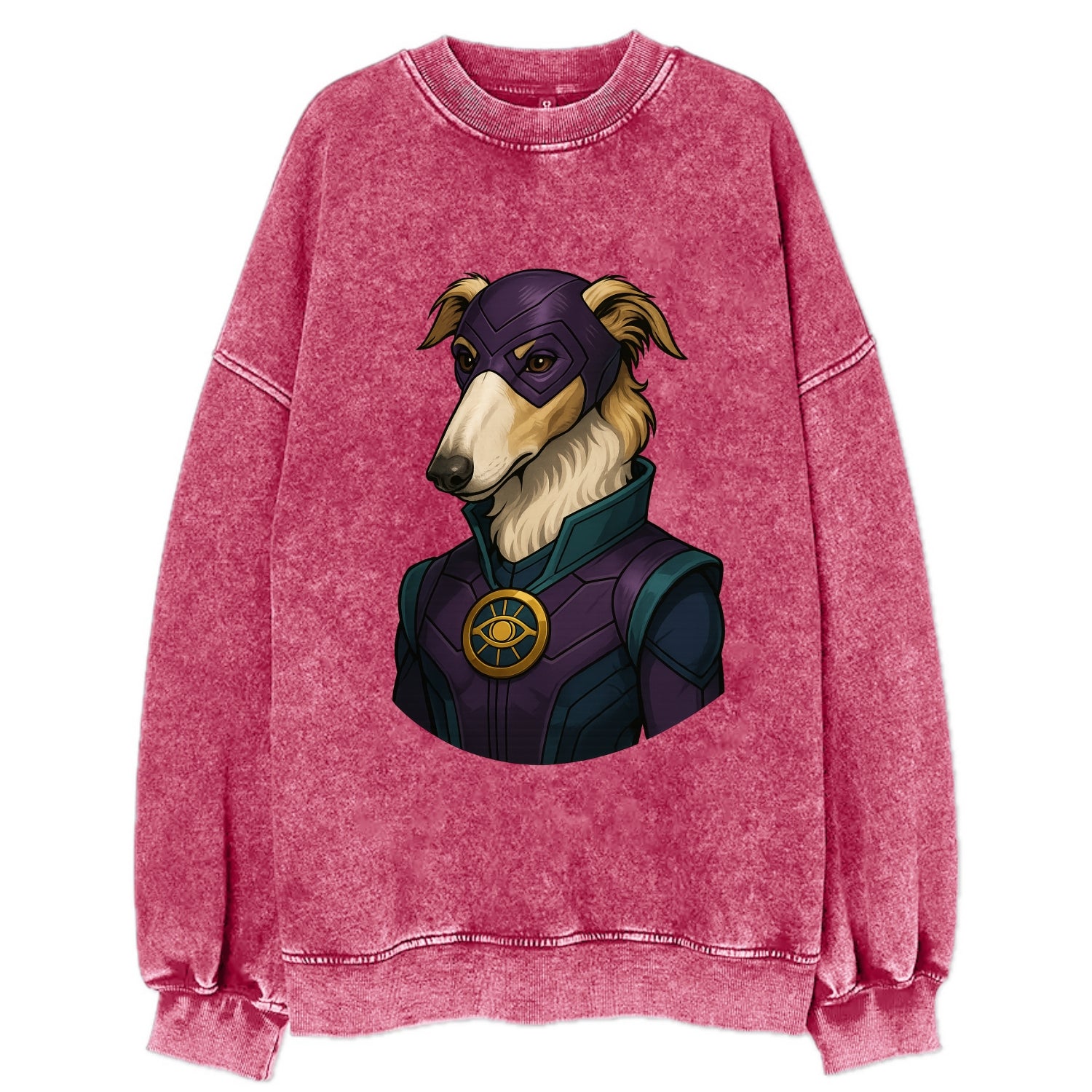 Borzoi Mystic Hero  - Vintage Sweatshirt - Pink