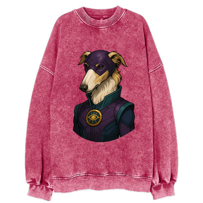 Borzoi Mystic Hero  - Vintage Sweatshirt - Pink