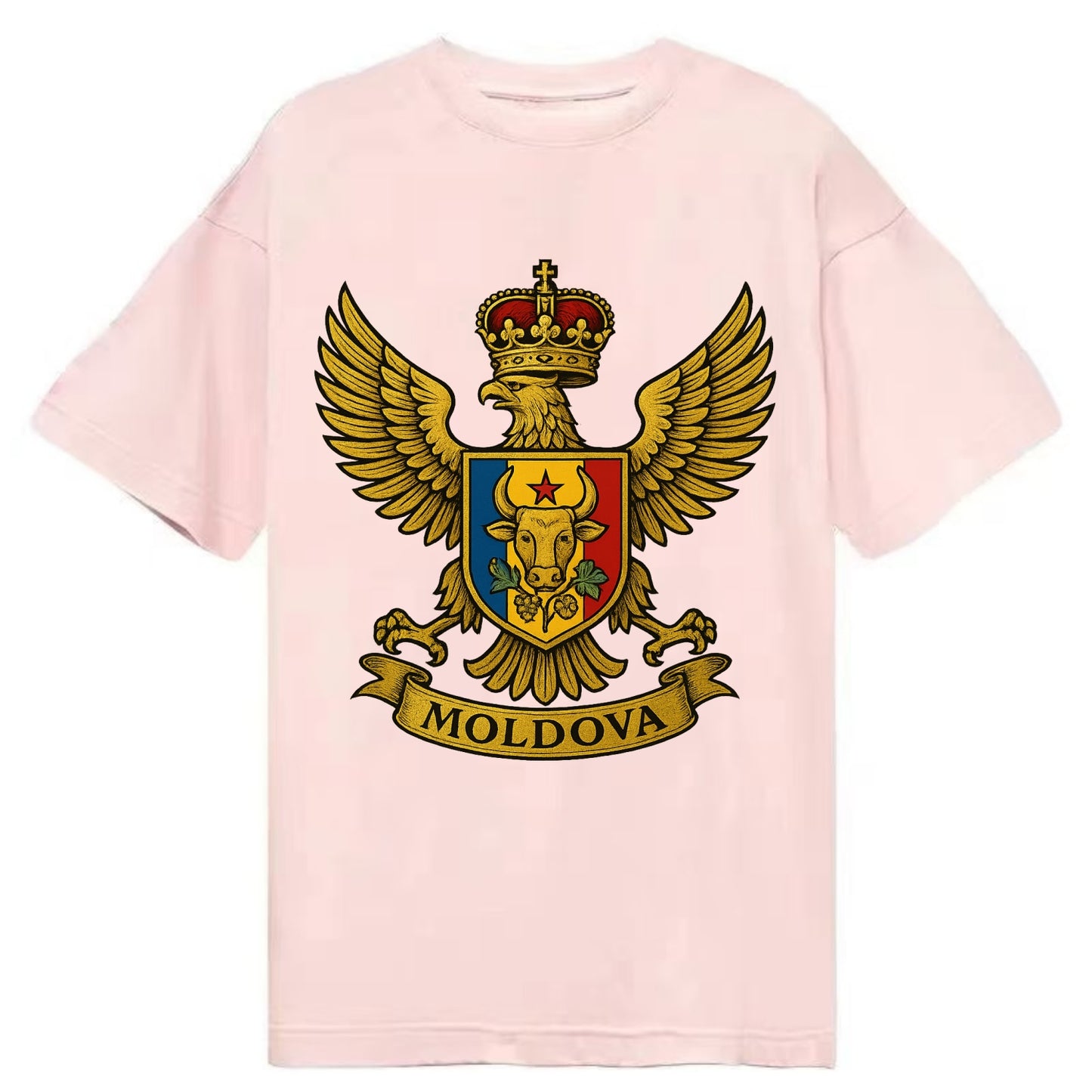 Moldova Heritage Badge  - Classic T-shirt - Pink