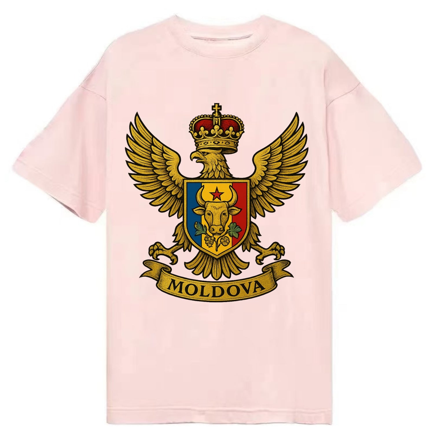 Moldova Heritage Badge  - Classic T-shirt - Pink