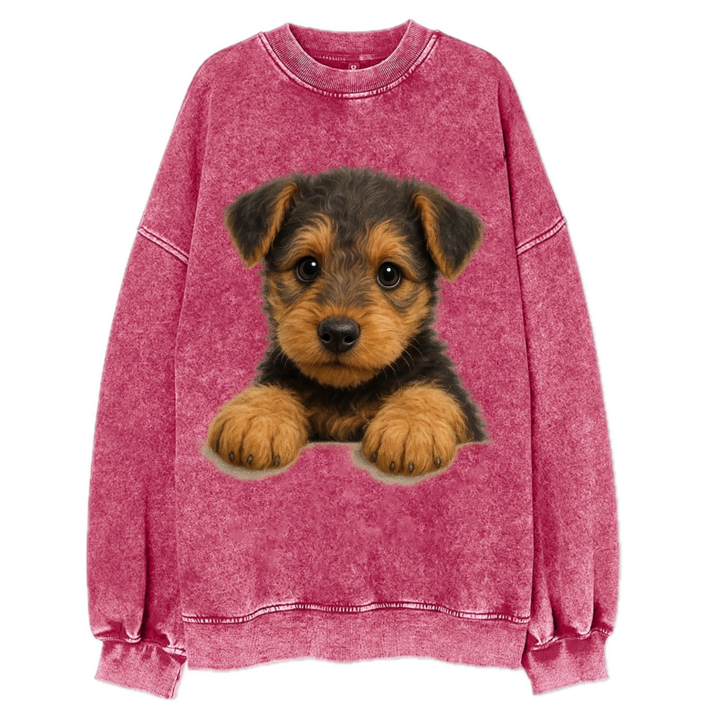 Airedale Terrier  - Vintage Sweatshirt - Pink