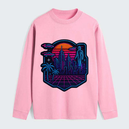 Cyberpunk City - Classic Long Sleeve Shirt - Pink