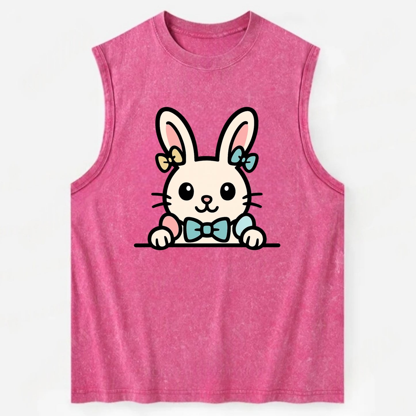 Easter Bunny  - Vintage Washed Tank - Pink