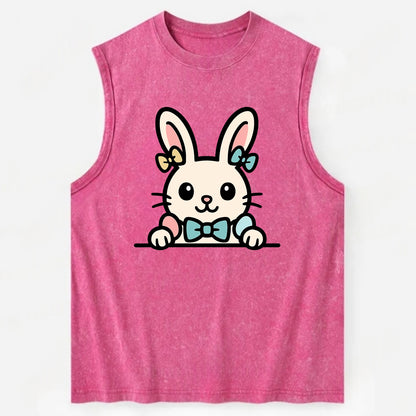 Easter Bunny  - Vintage Washed Tank - Pink