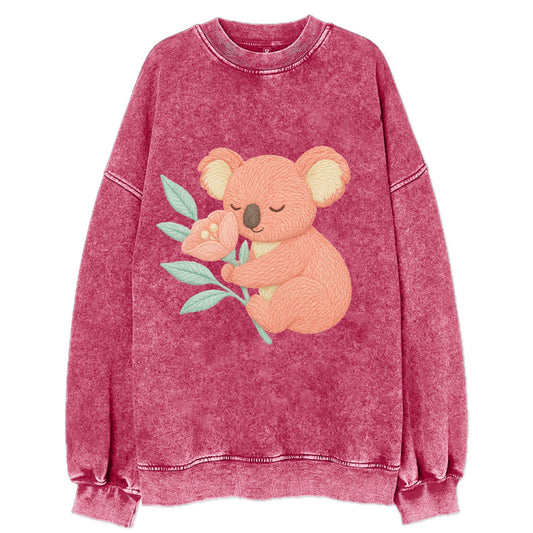Coral Koala - Vintage Sweatshirt - Pink
